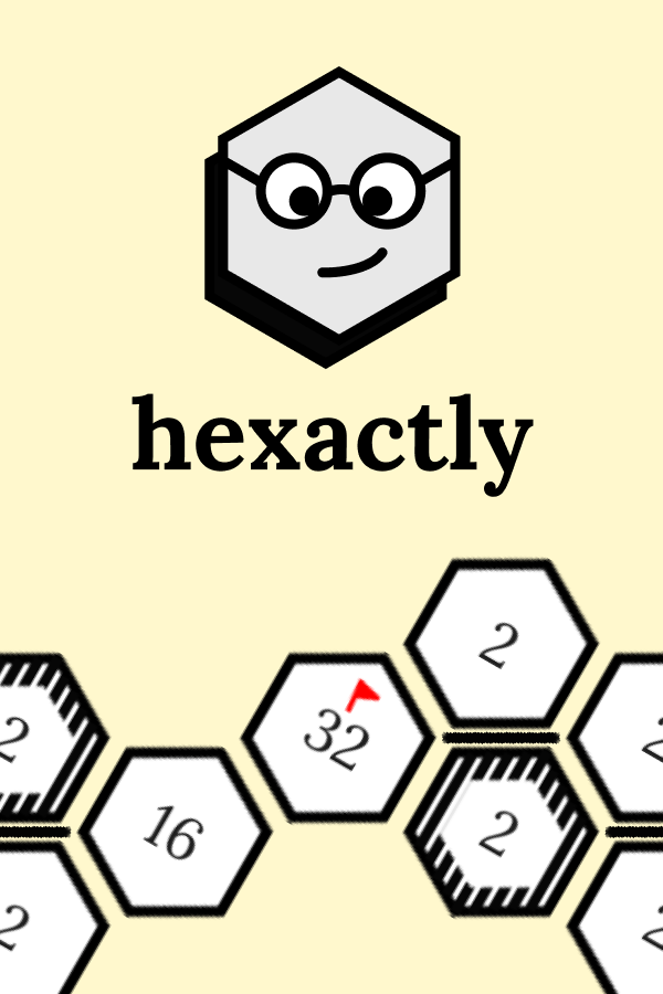 Hexactly hex-merging puzzle game cover art