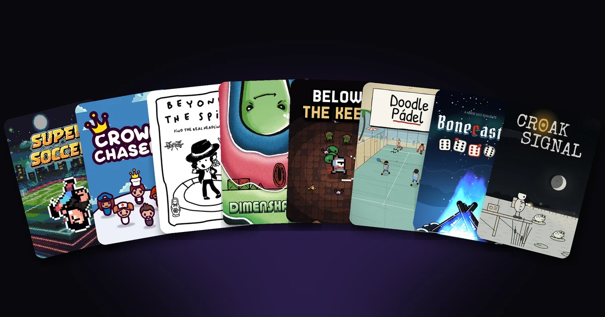 The covers of the eight Labs games, fanned out